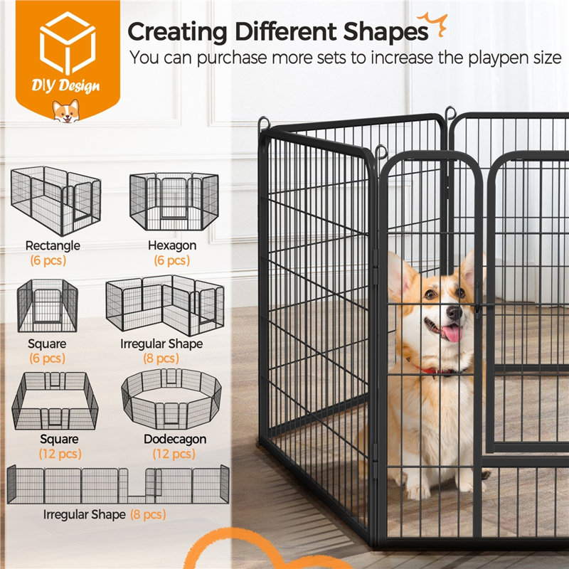 Yaheetech 6 Panel Exercise Heavy Duty Pet Pen Reviews Wayfair